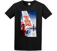 Plan 9 from Outer Space Films TV and Movie Black Mens T-Shirt Graphic Unisex Tee Shirt Manches Courtes(3X-Large)