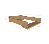Plan à langer SAM - Compatible commode - VIPACK - Marron - MDF - Dès 3 ans