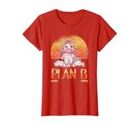 Plan B en Personne Retour À L'école Enseignant Suppléant T-Shirt, Femme, Rouge, XL