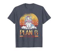 Plan B en Personne Retour À L'école Enseignant Suppléant T-Shirt, Homme, Bleu Chiné, M