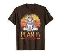 Plan B en Personne Retour À L'école Enseignant Suppléant T-Shirt, Homme, Marron, XXL