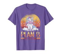 Plan B en Personne Retour À L'école Enseignant Suppléant T-Shirt, Homme, Violet Chiné, M