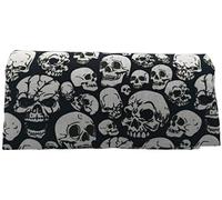 Plan B, Porte-Cigarettes Tabac à Rouler, Yolo Hardcore, 16 x 8.50 cm, 50 g, avec Sac en Caoutchouc Eva à Intérieur, Noir avec Crânes Blancs
