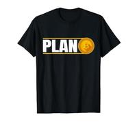 Plan Bitcoin Blockchain Cryptomonnaie décentralisée Crypto T-Shirt Graphique avec Valeur, Homme, Noir, S