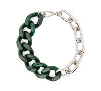 Plan C - Malachite Green Chunky Chain Necklace - Femme - Accessoires - Multicolore - Taille: ONE Size