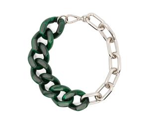 Plan C - Malachite Green Chunky Chain Necklace - Femme - Accessoires - Multicolore - Taille: ONE Size