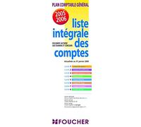 Plan comptable général 2005-2006 : Liste intégrale des comptes (dépliant plastifié)