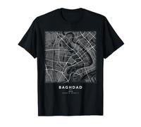 Plan de Bagdad Irak Carte des Rues Art Minimaliste T-Shirt