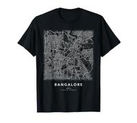 Plan de Bangalore Inde Carte des Rues Art Minimaliste T-Shirt