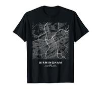 Plan de Birmingham Alabama Carte des Rues Art Minimaliste T-Shirt