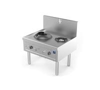 Plan de Cuisson Wok à Gaz Avec 1 Brûleur 27,5 Kw + 1 Brûleur Soupe 9,2 Kw, 1 robinet de Pour L'Eau Mastro