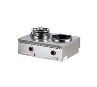 Plan de Cuisson Wok à Gaz de Table 2 brûleurs Mastro