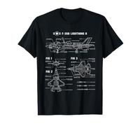 Plan de foudre du chasseur furtif F35 T-Shirt