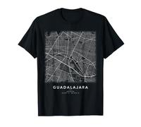 Plan de Guadalajara Mexique Carte des Rues Art Minimaliste T-Shirt