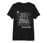 Plan de la Capsule Lunaire de la Mission américaine Apollo T-Shirt Haut de Gamme