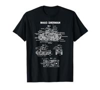 Plan de la Seconde Guerre mondiale, char américain M4A3 T-Shirt