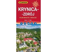 Plan de la ville de Krynica Zdroj et de ses environs