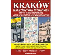 Plan de la ville "Kraków - Carte des monuments juifs" (en anglais)