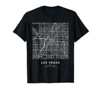 Plan de Las Vegas Nevada Carte des Rues Art Minimaliste T-Shirt