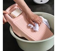 Plan de lavage avec boîte à savon, rangement suspendable, portable, antidérapant, pour femmes et hommes, planche à laver manuelle pour le lavage à la main des vêtements et des articles délicats, outil