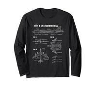 Plan de l'avion américain B-52 Stratofortress Manche Longue