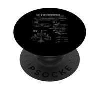 Plan de l'avion américain B-52 Stratofortress PopSockets PopGrip Adhésif