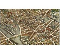 Plan de Paris dit Plan de Turgot en couleurs et au format original: La première et l'unique édition en COULEURS à l'échelle ORIGINALE du plus beau plan de Paris