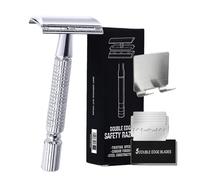 Plan de rasoir pour hommes - vêtements à main à double lame classiques avec 5 lames de remplacement | Outil de rasage premium pour les soins faciaux approfondis, le dissolvant manuel pour lui, les soi