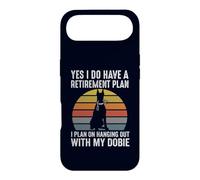 Plan de Retraite avec Mon propriétaire de Chien Amusant Dobie Coque pour iPhone Air