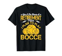 Plan de Retraite Jouer à la pétanque Italien Ball Game Player T-Shirt