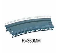Plan de roulement courbe R 360mm 1 voie-HO-1/87-FALLER 120475