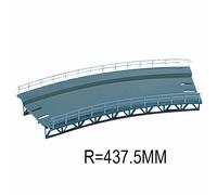 Plan de roulement courbe R 437.5mm 1 voie-HO-1/87-FALLER 120476