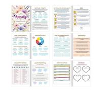 Plan de secours émotionnel, encourage un changement positif, 28,5x21cm / 11,22x8,27 pouces, tracker de bien-être émotionnel, journal de santé mentale, belle conception florale, pour la vie personnelle