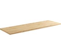 Plan De Toilette 140 Cm Chêne Huilé – Mdf Naturel Pour Lavabos À Poser