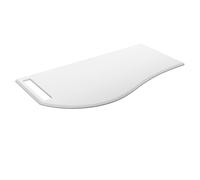 Plan de toilette arrondi droit avec porte-serviette intégré en Solid Surface- MAM - SALGAR - 85967