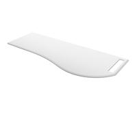 Plan de toilette arrondi gauche avec porte-serviette intégré en Solid Surface- MAM - SALGAR - 85970