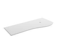 Plan de toilette arrondi gauche en Solid Surface- MAM - SALGAR - 83881