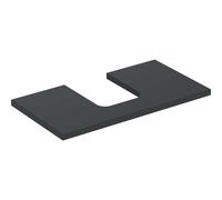 Plan de Toilette Geberit ONE pour 1 vasque à poser ovale 900x30mm Gris Sable Brillant