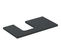 Plan de Toilette Geberit ONE pour vasque à poser ovale à gauche 900x30mm Gris Sable Brillant