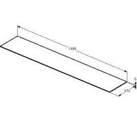 Plan de toilette Ideal Standard CONCA 1985x6x373mm Marbre Calacatta blanc