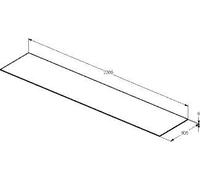 Plan de toilette Ideal Standard CONCA 2385x6x505mm Marbre Calacatta blanc