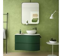 Plan de toilette MAM 900 gauche MARBRE blanc 910x12x510mm - SALGAR 97382