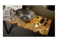Plan de toilette The Bath Collection ENCIMERA TRONCOS TECA en Teck 800x450x60mm