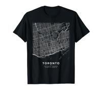 Plan de Toronto Ontario Carte des Rues Art Minimaliste T-Shirt