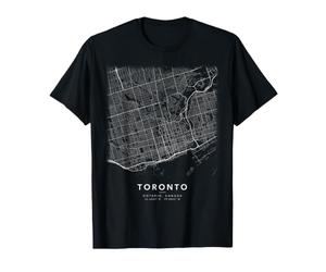 Plan de Toronto Ontario Carte des Rues Art Minimaliste T-Shirt