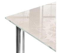 Plan de Travail 100x60 cm | Imprimé Décoratif | Résistant aux Rayures | Mandala beige | Bords Polis | Verre Trempé | pour Table à Manger, Table Basse et Bureau | Plusieurs Tailles