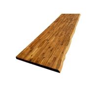 Plan de travail Acacia massif bord naturel huilé L.250 X P.65 cm, Ep.36 mm