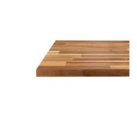 Plan de travail Acacia massif huilé lamellé collé L.250 x P.65 cm, Ep.26 mm