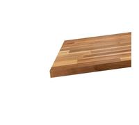 Plan de travail Acacia massif huilé lamellé collé L.250 x P.65 cm, Ep.36 mm