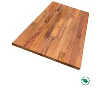 Plan de travail acajou massif huilé lamellé collé abouté 2500 x 650 x 36 mm - FSC 100% FORESTEA Dimensions : 2500 mm x 650 mm x 36